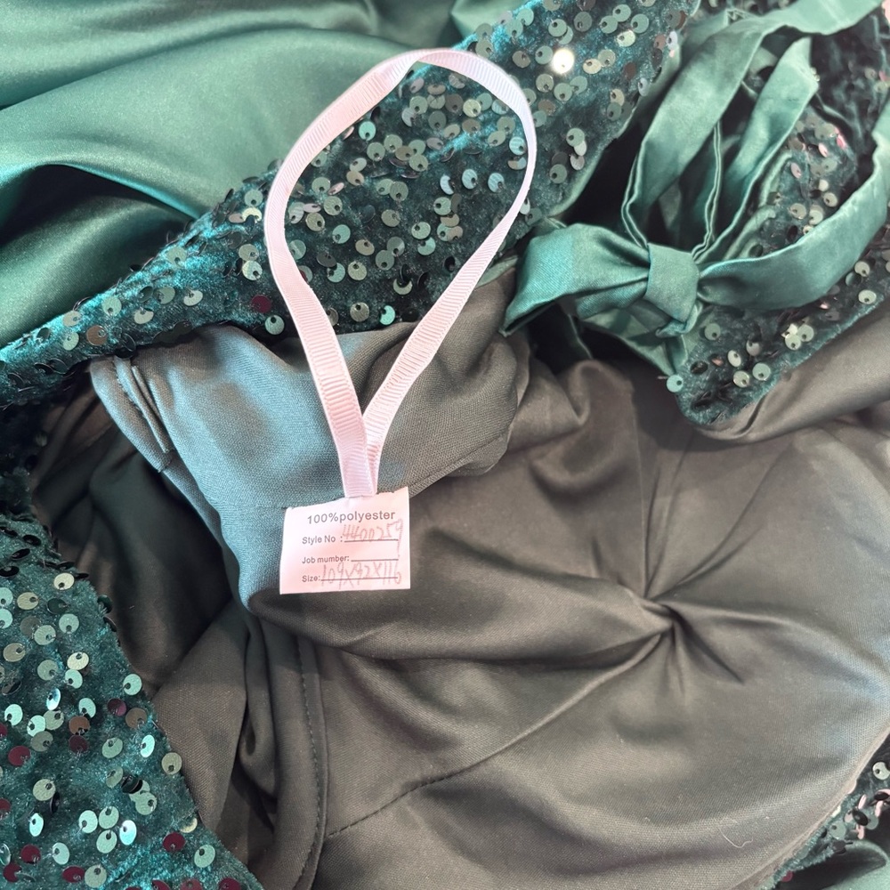 NEW Emerald Green Dress Sequin Dress with Long Sleeves NWOT Size 1XL/16W - Picture 7 of 14